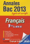 Annales Bac 2013. Sujets et corrigs